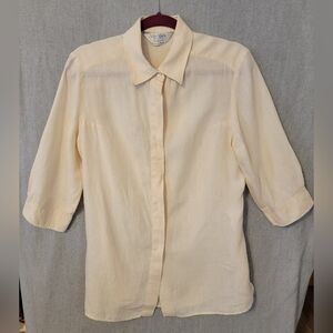 MaxMara Cream Button Down Blouse